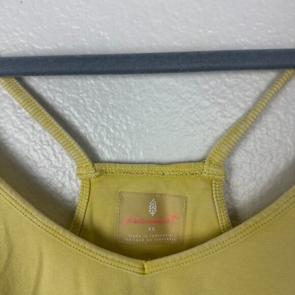 Free People Hot Shot Onesie Jumpsuit XS Yellow Boho Loungewear Soft Stretch - Picture 4 of 11